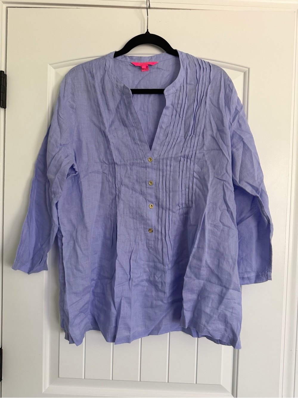 NWOT Lilly Pulitzer Sarasota Linen Tunic Top in Lilly’s Lilac Violet Purple